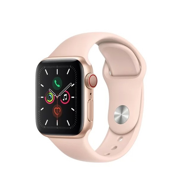 Apple | Series 6 Watch (GPS + Cellular) 40mm Gold Aluminum w/ Pink Sport Band - Picture 3 of 16